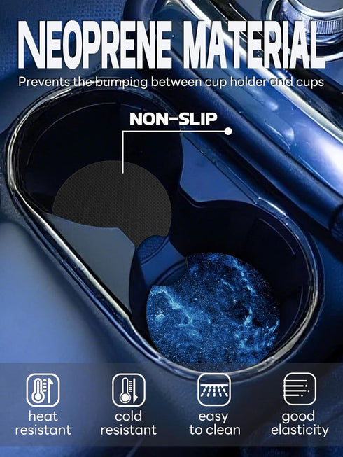 WOCOCN Car Coasters,Cup Holder Coasters for Car,2.75inch Anti Slip and Absorbent,Cute Accessory Decor for Cup Holder,Pack of 2 (Blue Sky)...