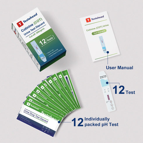 Nicotine Test Kit at Home?Accurate Results in 5 Minutes, 12 Individually Wrapped Pouches...