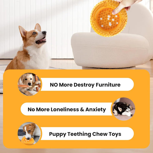 Dog Toys for Aggressive Chewers,Indestructible Natrual Rubber Dog Toy for Large Medium Small Dogs,Beef Flavor Tough Dog Chew Toy,Stress Release Ga...