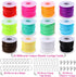 Lanyard String, Cridoz Gimp String Kit with 12 Rolls Plastic Lacing Cord, 20 Pcs Snap Clip Hooks, 20Pcs Key Chain Ring Clips, 10 Pcs Lobster Clasp...