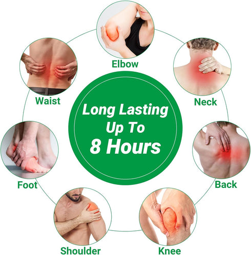 Elbow Pain Patches, 24 Count Extra Strength Heat Patches, 8 Hour Long Lasting Deep Hot Soothing of Joint Soreness for Knee, Elbow, Back, Neck, Sho...