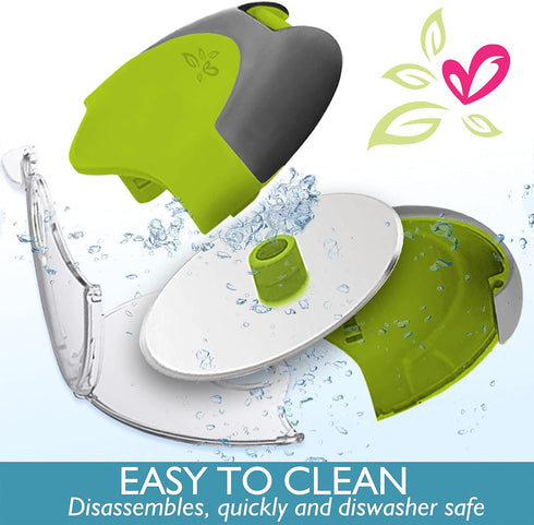 Green Pizza Cutter Wheel with Protective Blade Cover, improved, Super Sharp, Easy To Use and Clean, Slicer, Ergonomic Rubberized Grip, heavy dutty...