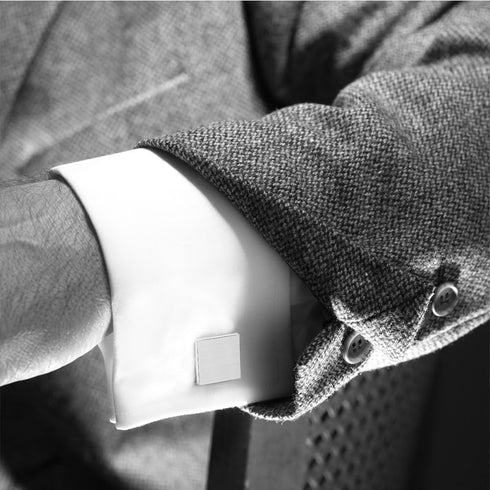 Stainless Steel Cufflink and tie Clip Set with Business Part...