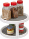 Mind Reader Herb and Spice Rack, Revolving Kitchen Storage Rack, Lazy Susan Countertop Organizer, White...