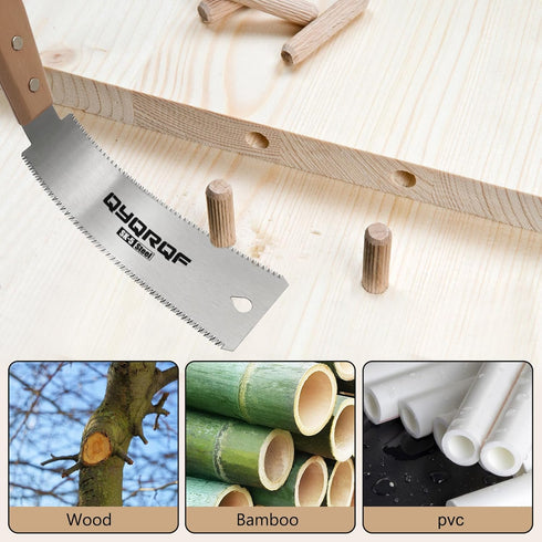 Mini Hand Saw, 6 Inch Japanese Pull Saw with Double Edges 15/17 TPI Flush Cut Saw for Woodworking DIY Projects (style A)...