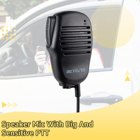 Retevis RB26 Walkie Talkie Speaker Mic,for RT68 RT22 H777S RT17 RT15, Compatible with BAOFENG UV-5R BF-F8HP UV-5G Plus Samcom FPCN30A pxton 2 Way ...
