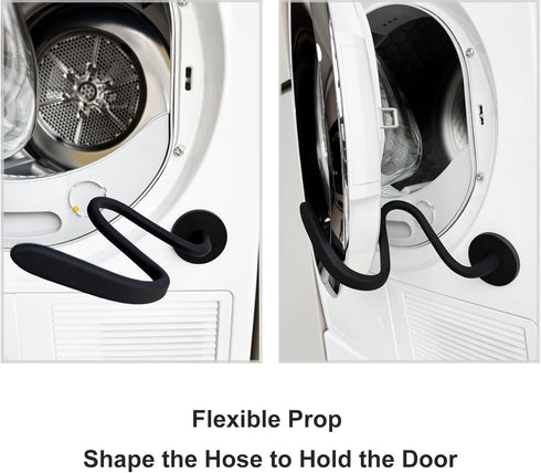 Front Load Washer Door Prop and Holder – Magnetic Door Stopper with Strong Magnet and Flexible Hose – Keep Washer Door Open for Ventilation – Easy...