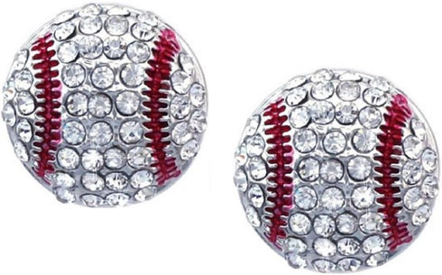 Kenz Laurenz Baseball Earrings Stud Posts...