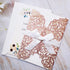 20PCS Laser Cut Wedding Invitations Cards 5“ x 7.28” Hollow Rose with Ivory Ribbons for Bridal Shower Engagement Birthday Graduation Invitation, B...