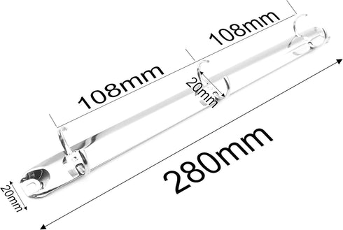 2Pcs Metal Standard Letter Size Notebook 3-Ring Binder Mechanism Replacement Kit?3 O Rings,Loose Leaf Binding Spines Combs for Personal Organizers...