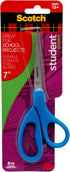 Scotch 7-Inch Student Scissors, Blue, Green, and Purple, Colors Vary, 6-Pack...