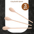 HANSGO 3PCS Long Handle Cooking Spoons, 14 Inch Long Wooden Spoons Wooden Tasting Spoons Japanese Style Large Cooking Spoons...