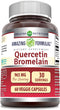 Amazing Nutrition Quercetin 800 Mg with Bromelain 165 Mg Veggie Capsules Supplement | Non-GMO | Gluten Free | Made in USA | Suitable for Vegetaria...