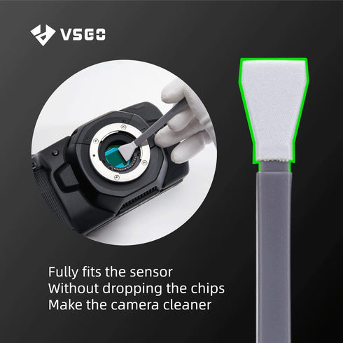 VSGO VS-S01E Professional Camera Cleaning Kit Micro Four Thirds 4/3 Sensor Cleaning Swabs 6pcs 12mm and 10ml Cleaner Compatible for DSLR Cameras...