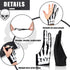 2 Pieces Skeleton Artist Glove for Drawing Tablet Glove for Graphics with 2 Finger Digital Tablet Drawing Glove Palm Rejection Glove for Pad Paint...
