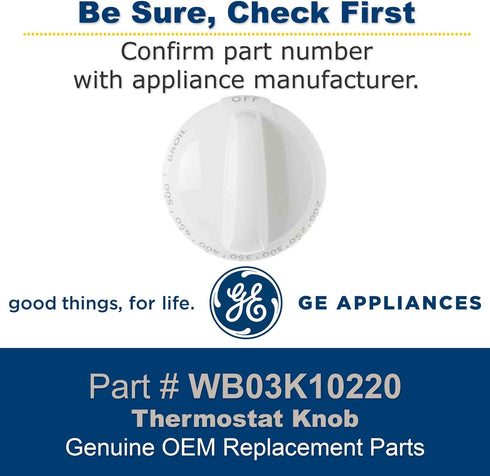 General Electric WB03K10220 Range/Stove/Oven Thermostat Knob