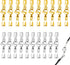 20 Sets Lobster Claw Clasps with Cord Ends Fold Over Cord End Caps Necklace Cord Ends with Lobster Clasp Connector for Ribbon Tassel Bracelet Neck...