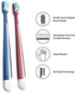 Soft Bristle Toothbrush - Silver Purple Duo with Dual Heart-Shaped Design - Set of 2 for Gentle and Effective Oral Care...