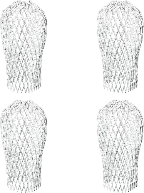 4-Pack 3.5" Expandable Aluminum Downspout Gutter Guards - Leaf & Debris Filter Strainers to Prevent Blockages, Fits Most Gutters...