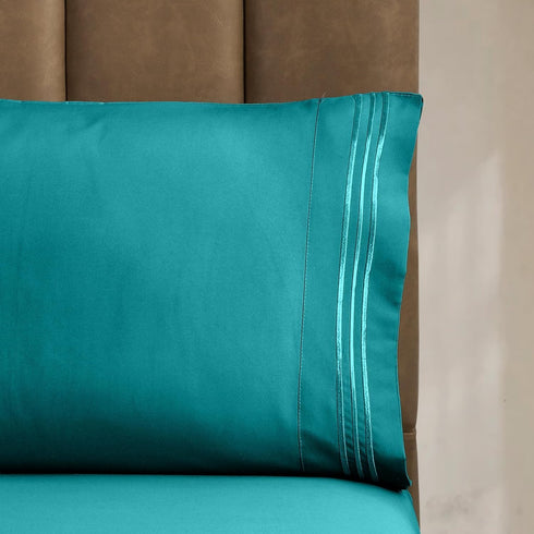 Premium 1800 Hotel Quality Wrinkle-Resistant 4-Piece Microfiber Sheet Set - Luxury Ultra Soft and Breathable Bedding 16 Inch Deep Pocket 4PC Sheet...