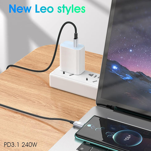 240W Type C to Type C Fast Charging Cable - USB C Cable for iPhone 15, MacBook Pro, iPad Pro, Samsung - C to C Cable for Quick Charge (3pack-1.5+3...