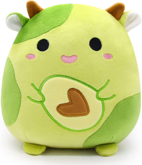 Avocado Cow Plush Pillow Toy, 8Inch Adorable Cow Stuffed Animals Soft Cow Plushie Toys, Avocado Pillow Kawaii Cow Stuff Home Decoration Christmas ...