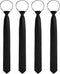 Xinnun 4 Pieces Zipper Ties for Men Adjustable Men's Neckties Zip on Tie for Men Zipper Skinny Necktie Clip on Slim Tie...