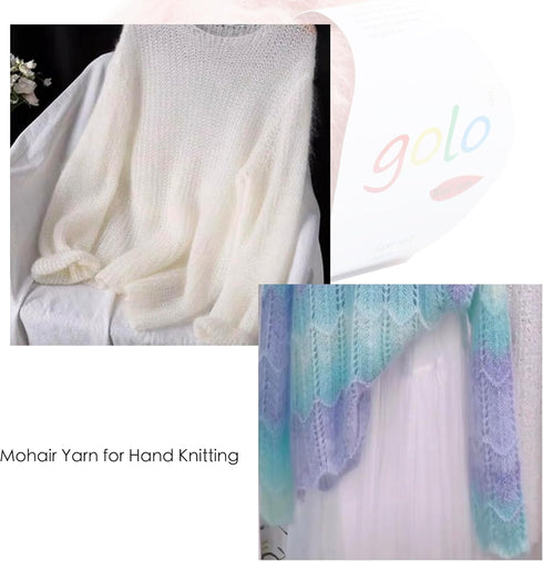 golo Cashmere Yarn for Weaving Mohair Yarn for Hand Knitting Wool Yarn for Weaving...