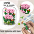 MJDDJA Mini Flower Bouquets Building Blocks,Easter Basket Stuffers,Mini Building Blocks Sets,Forever Carnations Decorated Flower with Dust Cover,M...