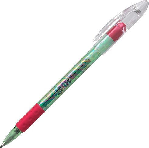 Pentel Krazy Pop Iridescent Gel Pen, (1.0mm) Bold line, Green & Metallic Red Ink (K91-DBD)...