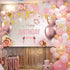 Happy Birthday Decorations Banner Large Rose Gold Balloons Backdrop Theme Poster for Girl Women Birthday Celebration Banner Party Supplies Photo B...