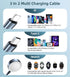 Charger Cable for Apple Watch Upgraded 3 in 2 USB C Fast iPhone Watch Charger USB C Multi Fast Charging Cable Compatible with iWatch Ultra/SE/9/8/...