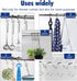 Metal Shower Curtain Hooks?Set of 12 Rings?Rust Resistant S Shaped Hooks Hangers for Shower Curtains, Kitchen Utensils, Clothing, Towels, etc. (Ch...