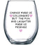 Chance Made Us Colleagues - Best Coworker BFF Gift - Perfect For Work Bestie Friend - Leaving or Going Away Present for Men and Women - 15 oz Stem...