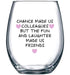 Chance Made Us Colleagues - Best Coworker BFF Gift - Perfect For Work Bestie Friend - Leaving or Going Away Present for Men and Women - 15 oz Stem...