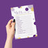 Purple and Gold Baby Shower Games - Word Scramble Game for Girls or Boys - Fun Gender Reveal Activity with Prizes - Prince or Princess Theme - 25 ...