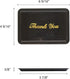Thunder Group 12-Pack Plastic Tip Tray with Gold Imprint, 4-1/2 by 6-1/2-Inch, Black...