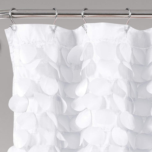 Lush Decor Lillian Shower Curtain, White, 72" x 72\...