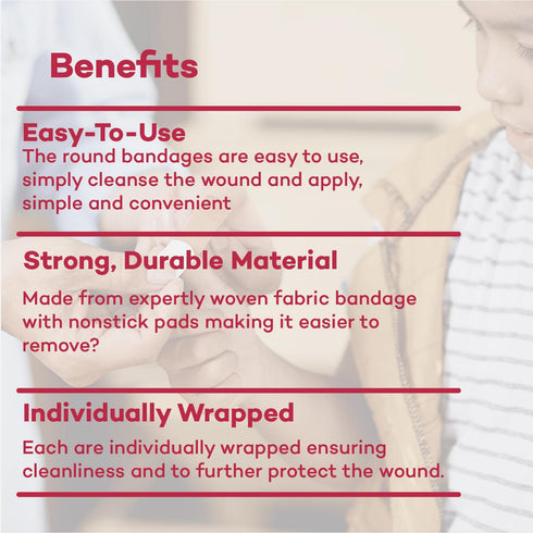 Dealmed Flexible Fabric Oval Spot Adhesive Bandages – 100 Count (1 Pack) Non-Stick Pad, Latex Free, Wound Care for First Aid Kit, 7/8" x 1 1/4"...