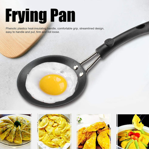 5 Inch Small Frying Pan, One Egg Frying Pan, Mini Nonstick Durable Frying Pan Skillet, Refined Iron Omelet Pan for Kitchen, Outdoor Cooking, Grill...