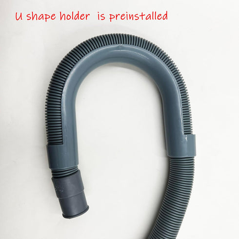 HLMOptimo 6 Feet Universal Washing Machine Drain Hose Flexible Dishwasher Drain Hose Extension Kits Corrugated Washer w/ 1 Adapter 1 Clamp 1 U-Ben...
