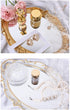 Sooyee Decorative Tray - White and Gold Mirror Tray for Bathroom Vanity, Dessert & Coffee Table, Home Decor with Handle...