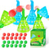 Duckura Outdoor Indoor Game Activities for Kids, Pop-Pass-Catch Ball Game with 4 Catch Launcher Baskets and 24 Balls, Birthday Party Favors Gifts ...