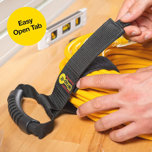 Easy-Carry Wrap-It Storage Straps - 28” (2-Pack) – Heavy-Duty Hook and Loop Extension Cord Carrying Strap, Hanger, Keeper, Organizer with Handle f...