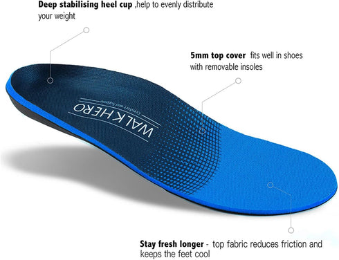 Inserts Relieve Plantar Fasciitis Flat Feet Insoles Arch Supports, Foot Pain Mens Mens 7-7 1/2 | Womens 9-9 1/2...