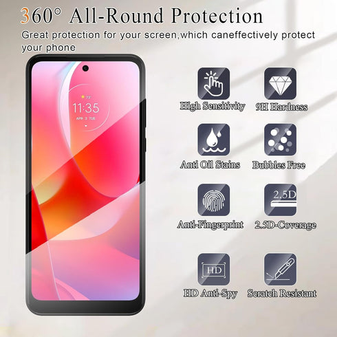 Lyphpe?3 Pack Privacy Screen Protector for Motorola Moto G Power (2022) 9H Tempered Glass Anti-Spy Private Film Compatible for Motorola Moto G Pow...