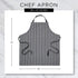 DII Professional and Commercial Grade, Chef Stripe Kitchen, Apron, Tango Red...