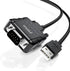 1-Port Industrial USB to Serial/RS232 (DB9) Converter Adapter w/ 9 x LEDs (Compatible for Windows 11, macOS 14, U2RS232-A)...