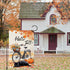Hello Fall Garden Flag 12x18 Double Sided, Small Burlap Autumn Black Cat Bicycle Garden Flag Fall Thanksgiving pumpkin Outside Outdoor House Yard ...