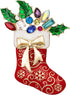 RareLove Christmas Brooch Red Stocking with Holly Snowflake Gold Bow Enamel Pin Rhinestone Brooch Christmas Pin for Women, Cute Pins,Christmas Jew...